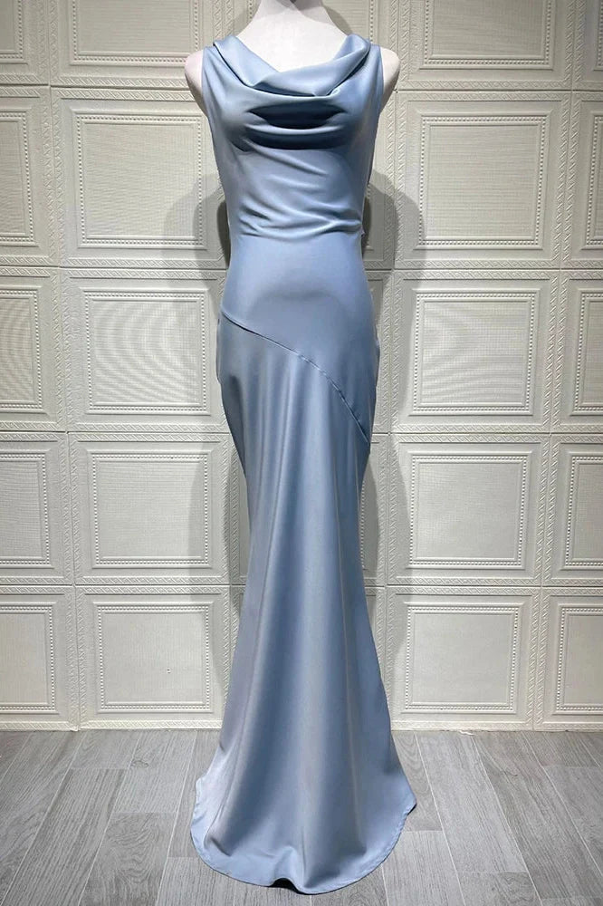Backless Sleeveless Lace-up Bodycon Maxi Dress