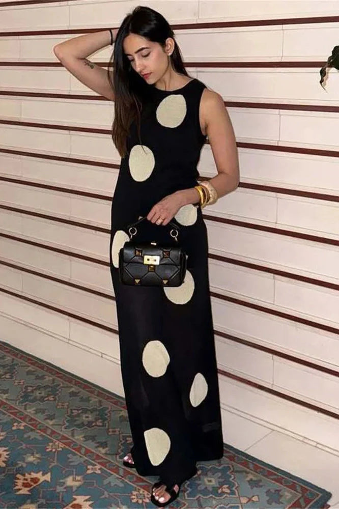 Sleeveless Loose See-Through Maxi Dress