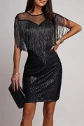 Hollow Out High Waist Slim Mini Dress