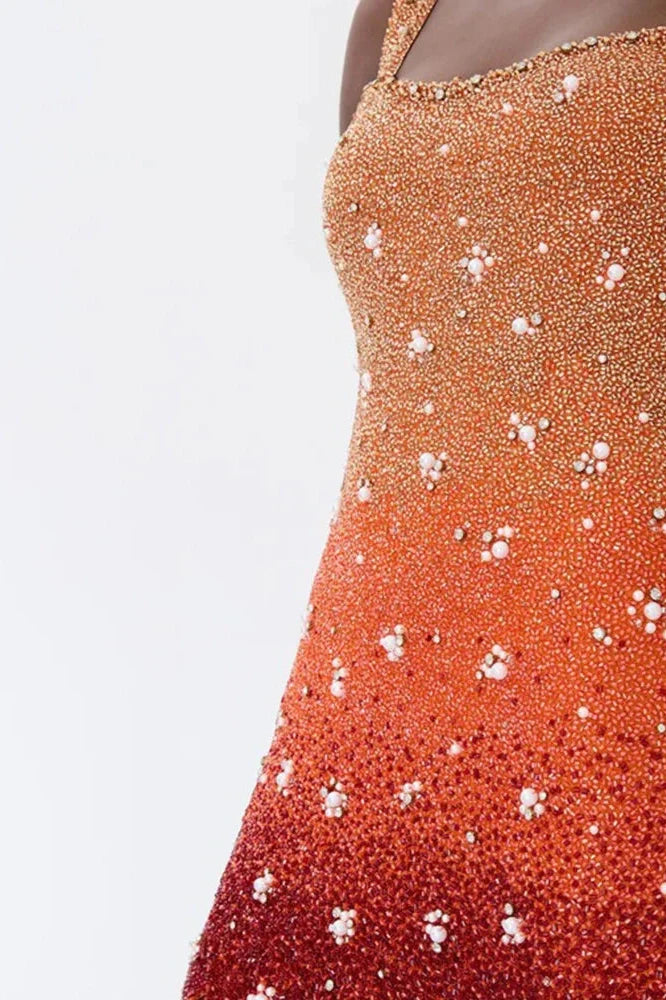 Elegant Printed Sleeveless Slim Backless Mini Dress