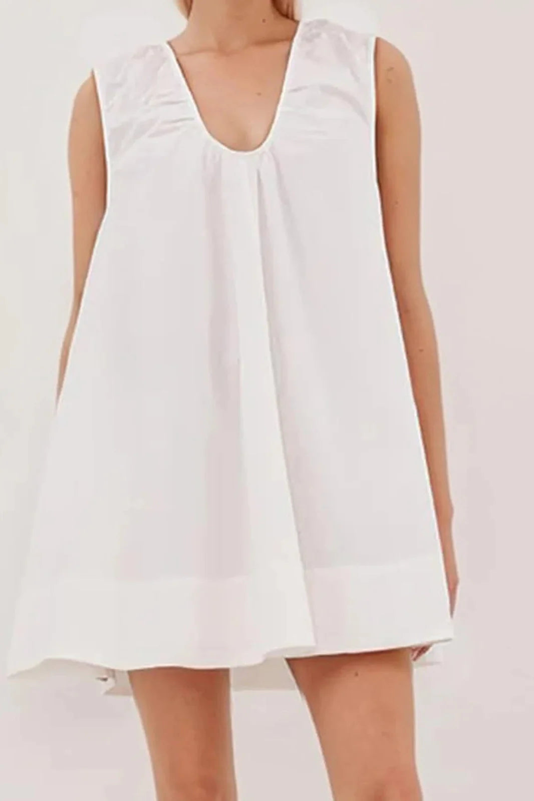V-Neck Sleeveless Loose Mini Dress