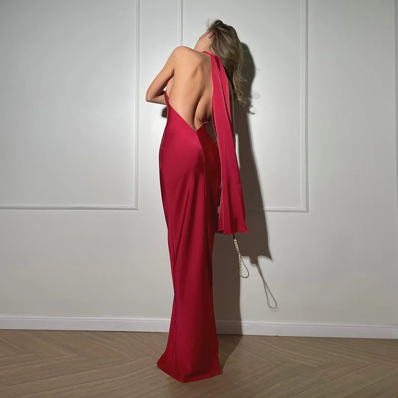 Backless Sleeveless Bodycon Maxi Dress