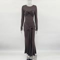 Elegant Long Sleeve Bodycon Maxi Dress