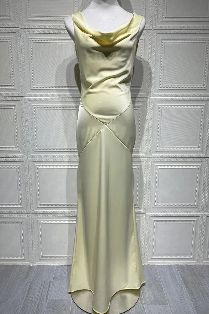 Elegant Backless Sleeveless High Waist Maxi Dress