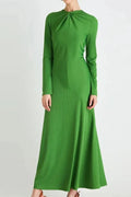 Elegant Long Sleeve High Waist Slim Maxi Dress