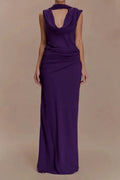 Elegant Hollow Sleeveless Slim Maxi Dress