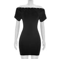 Short Sleeve Slim High Waist Mini Dress