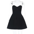 Strapless Backless High Waist A-Line Mini Dress