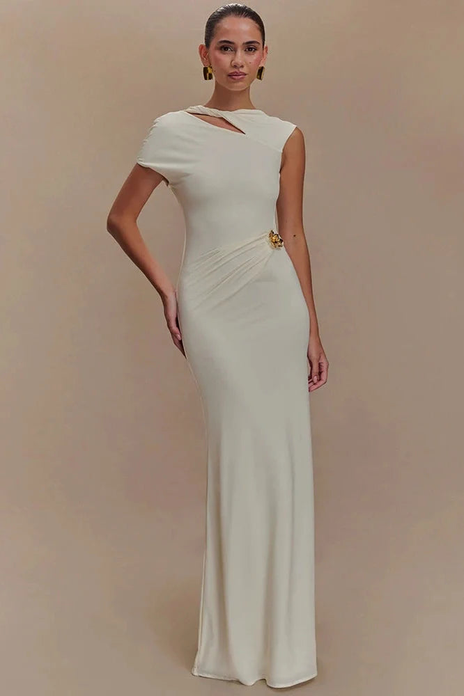 Hollow Out Sleeveless Backless Bodycon Maxi Dress