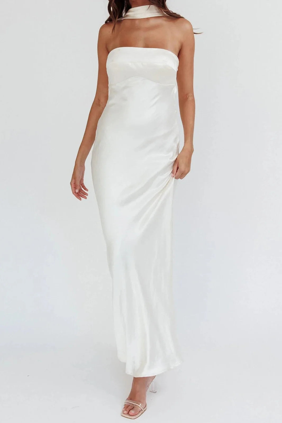 Backless Strapless Slim Fit Sleeveless Maxi Dress