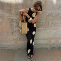 See-Through O-Neck Sleeveless Maxi Dress