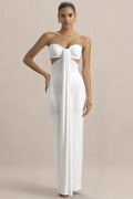 Off-Shoulder Strapless Sleeveless Backless Bodycon Maxi Dress
