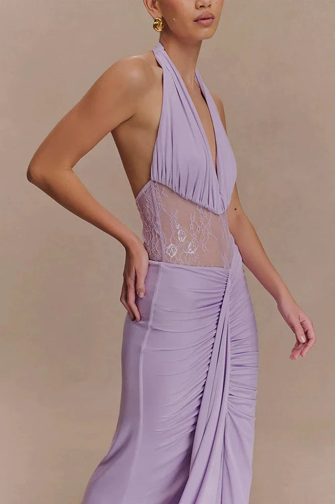 Backless See Through Sleeveless Bodycon Maxi Dress