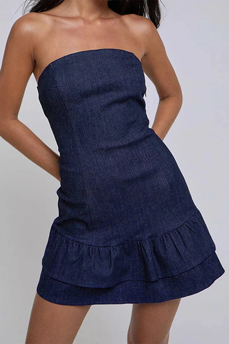 Sleeveless Off-Shoulder Mini Dress