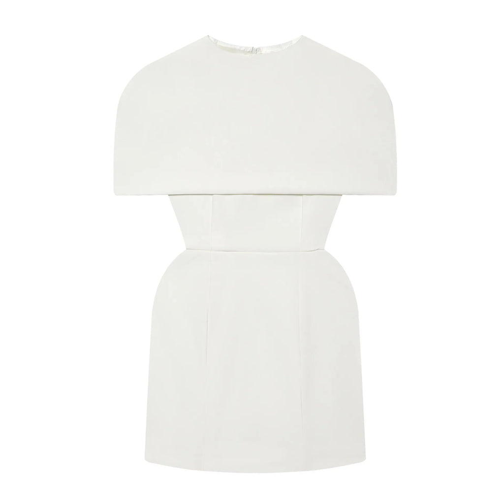 Elegant Round Backless Sleeveless Mini Dress