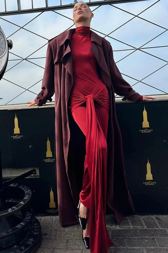 Elegant Long Sleeve Bodycon Maxi Dress