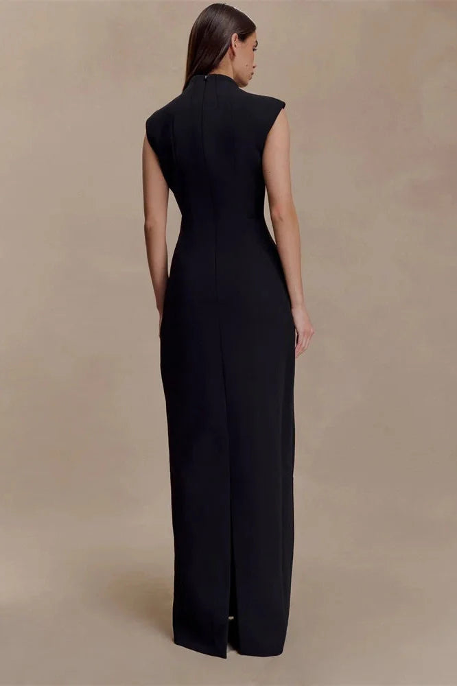 Hollow Out High Waist Sleeveless Maxi Dress