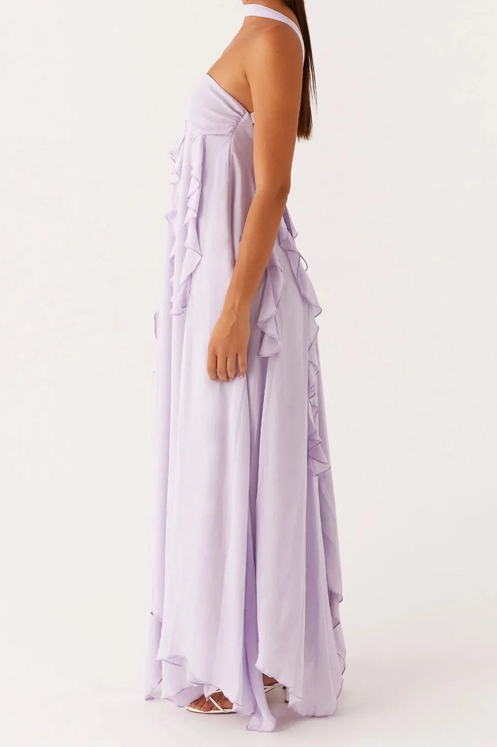 Elegant Sleeveless Backless A-Line Maxi Dress