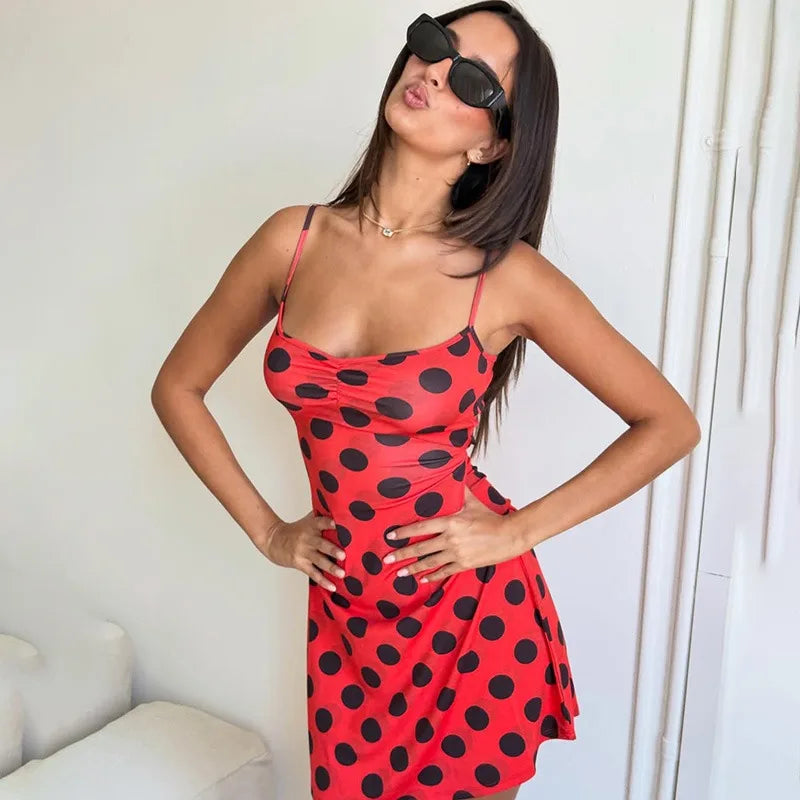 Printed Patchwork Backless Mini Dress