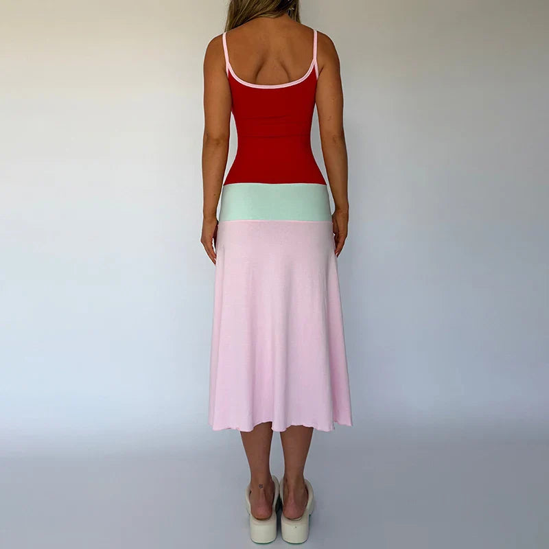 Elegant Sleeveless Slim Midi Dress