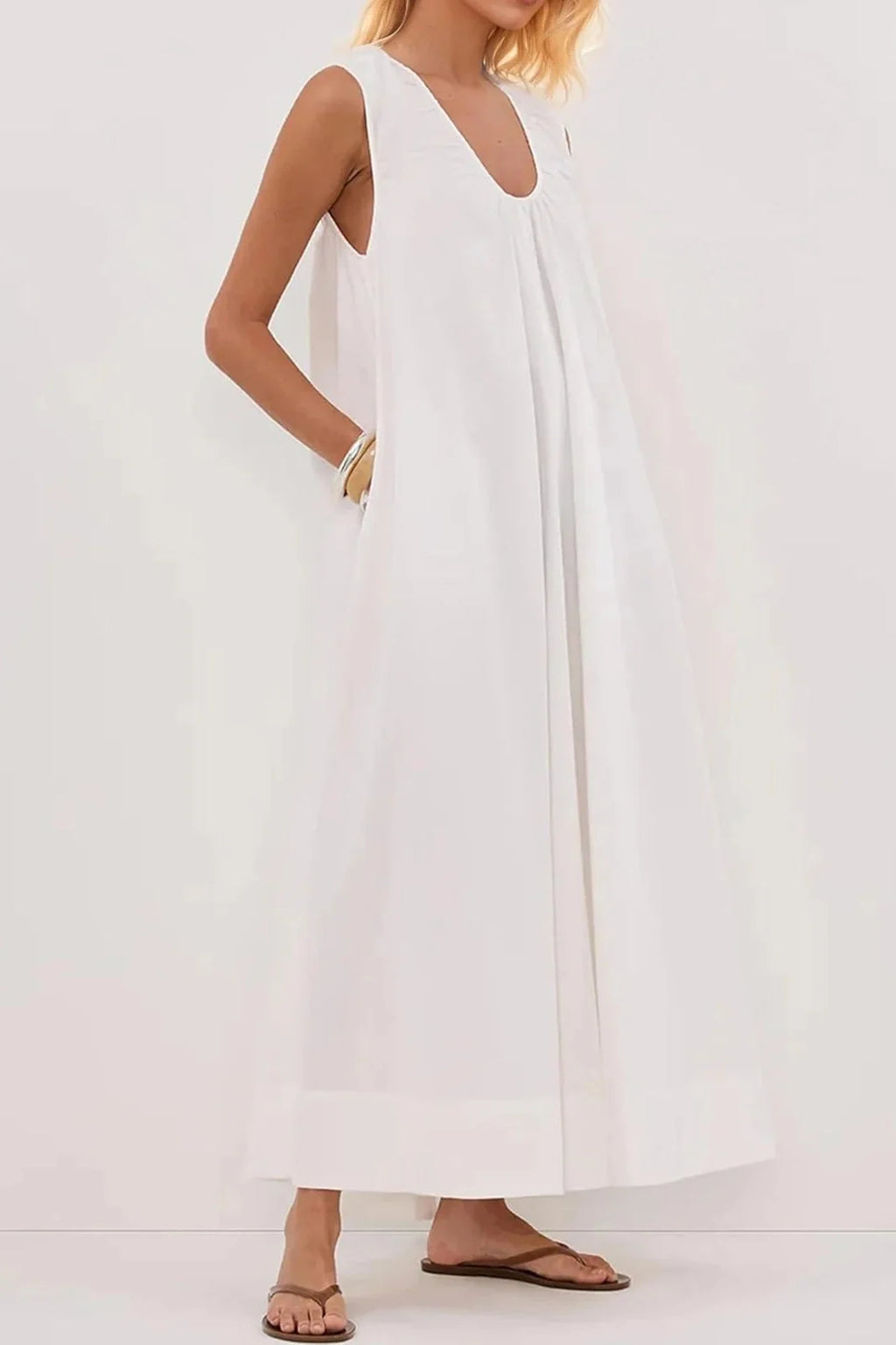 Elegant Sleeveless Loose Maxi Dress