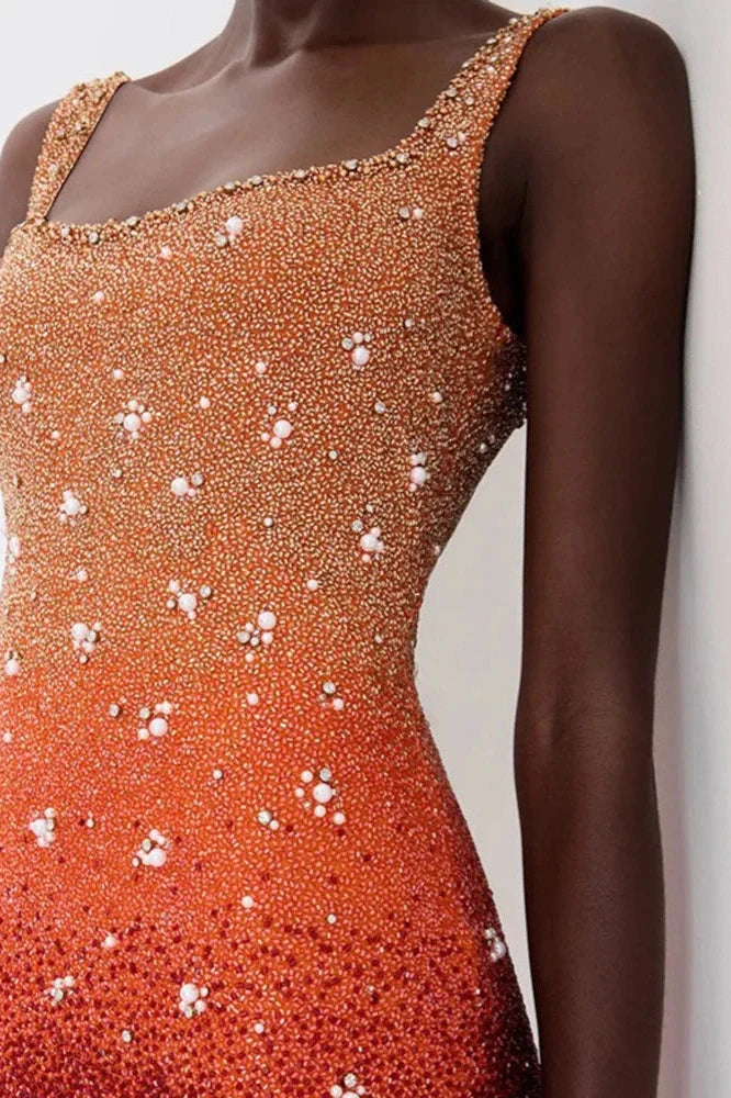 Elegant Printed Sleeveless Slim Backless Mini Dress