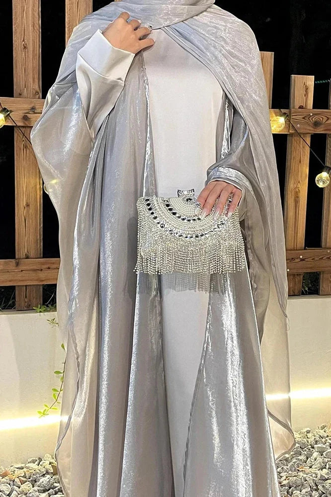 Elegant Loose Pleated Long Sleeve Maxi Dress