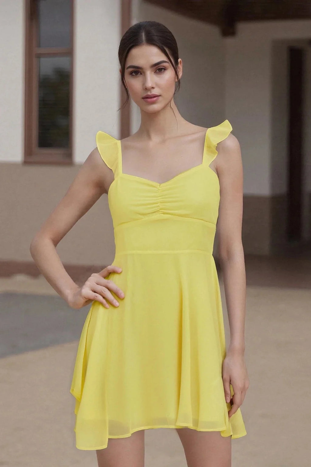 Elegant Sleeveless High Waist Mini Dress