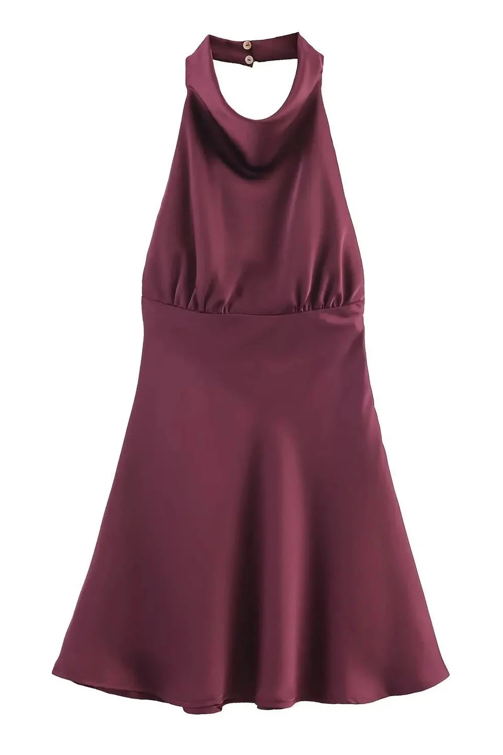 Backless Patchwork High Waist Mini Dress