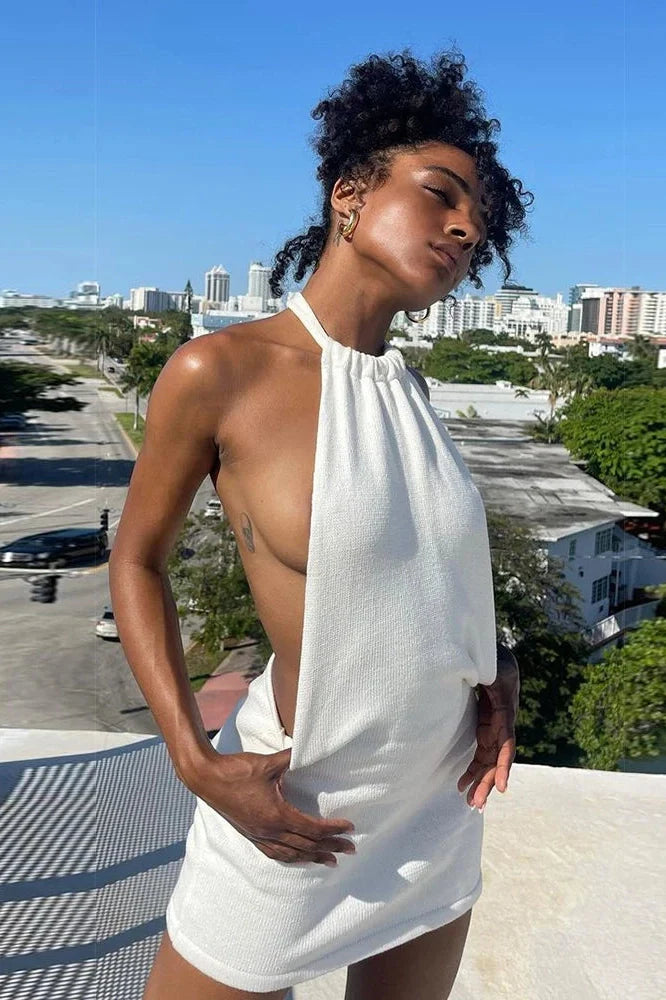 Elegant Sleeveless Bodycon Backless Mini Dresses