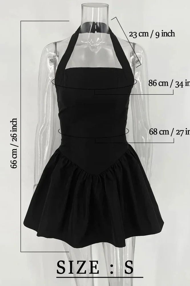 Pleated A-Line Slim Fit High Waisted Patchwork Mini Dress