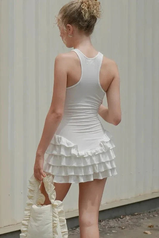 See-Through Sleeveless Slim Bodycon Mini Dress