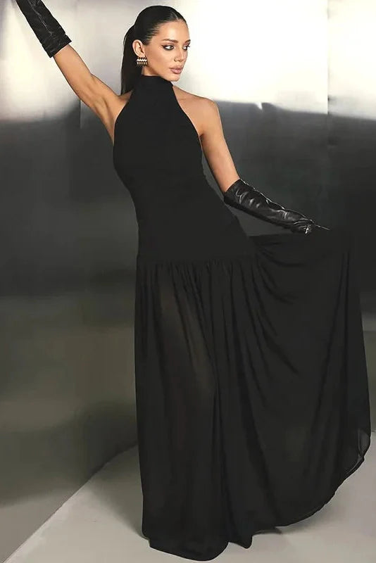 Elegant Slim Sleeveless High Waist Maxi Dress