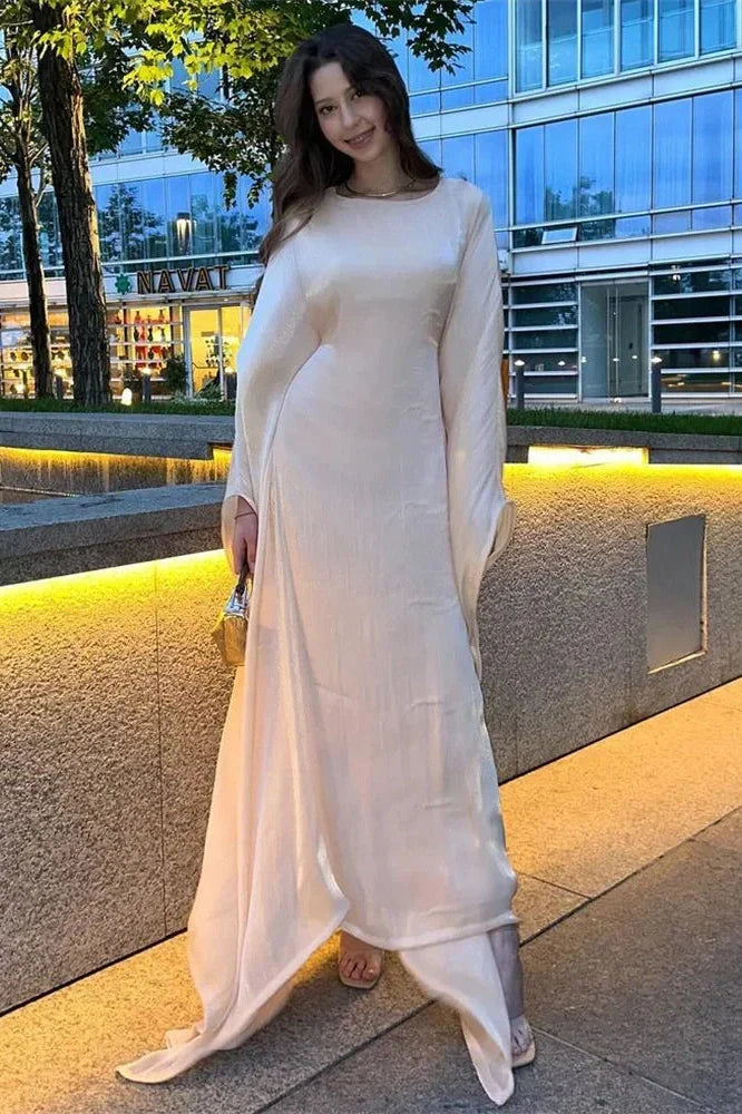 Elegant Long Sleeve Maxi Dress