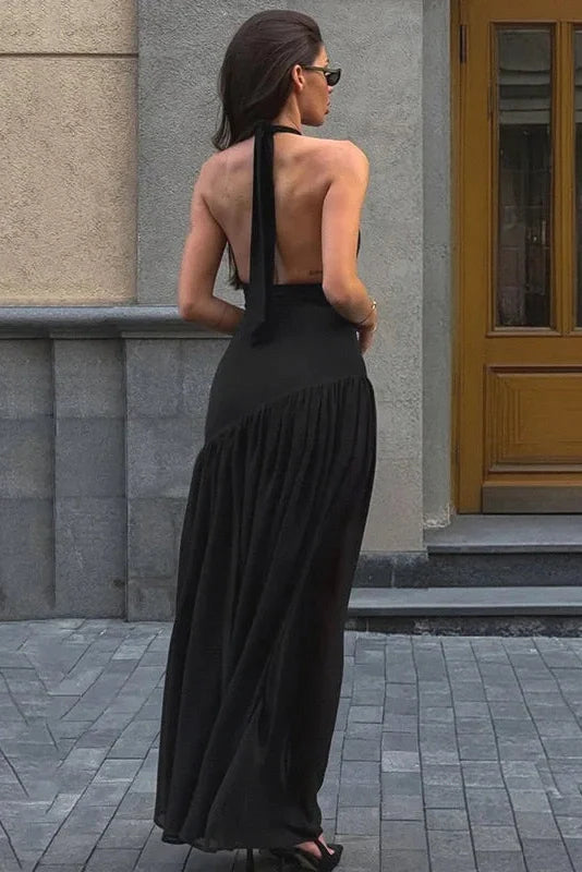 Elegant Slim Sleeveless High Waist Maxi Dress