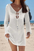 Hollow Out Lace-Up Mini Dress