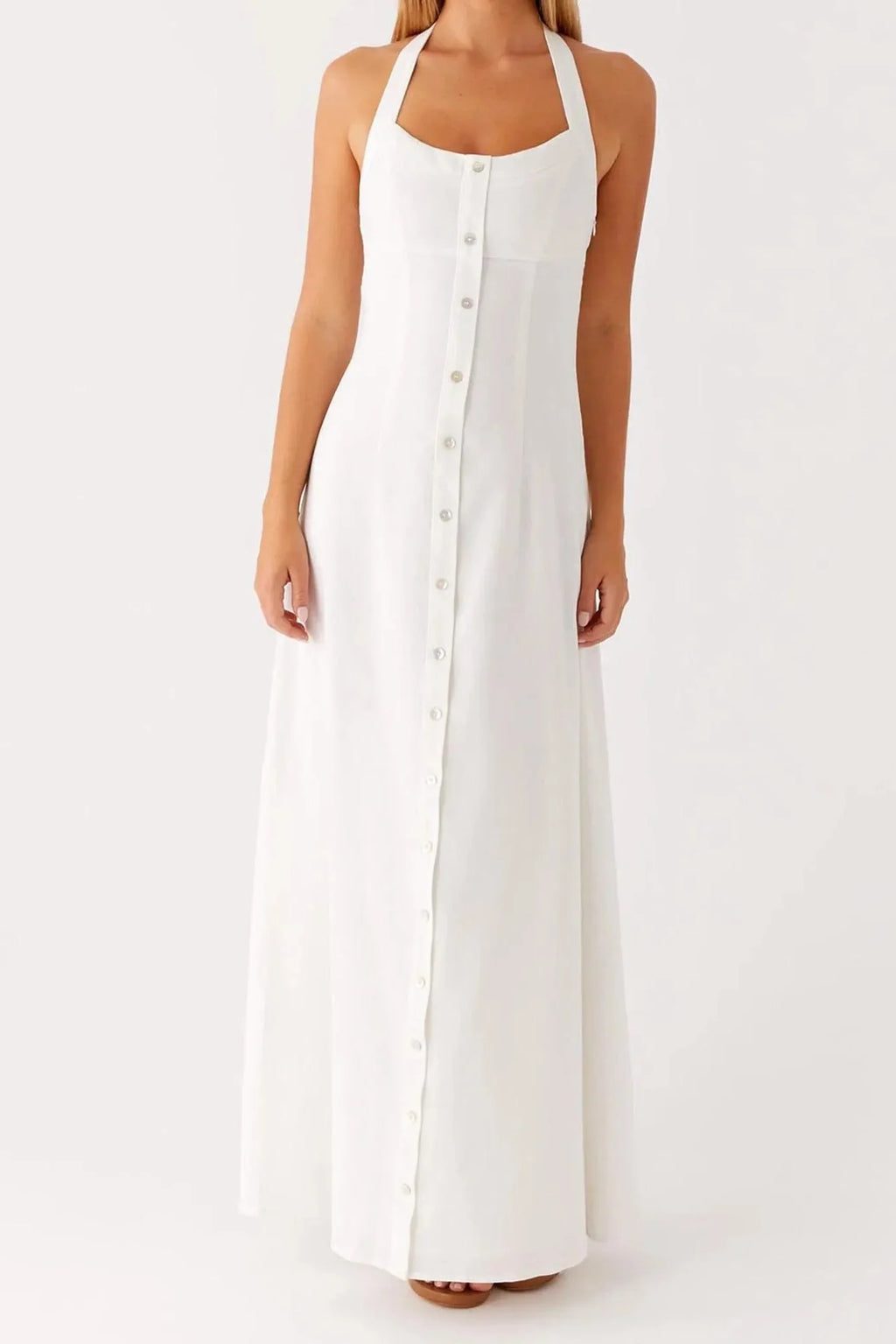 Elegant Sleeveless Backless Maxi Dress