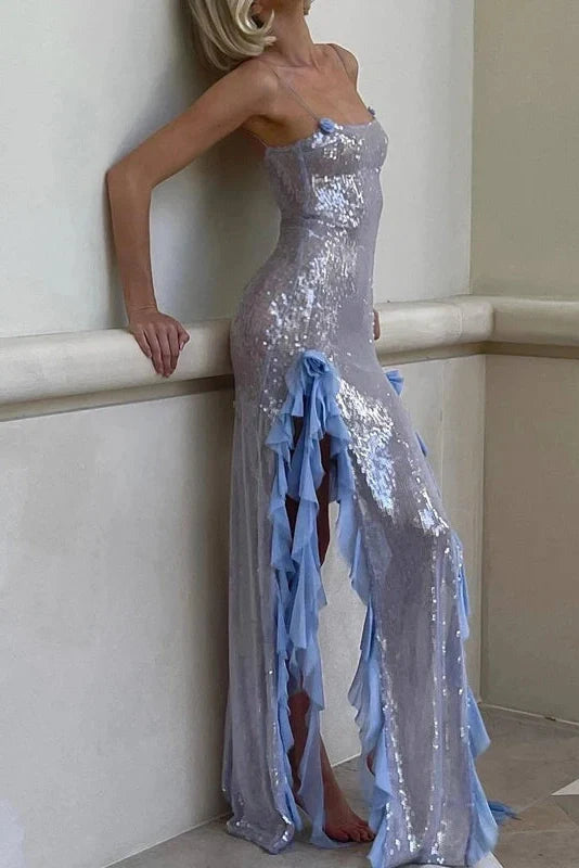 Elegant Split Sleeveless Maxi Dress