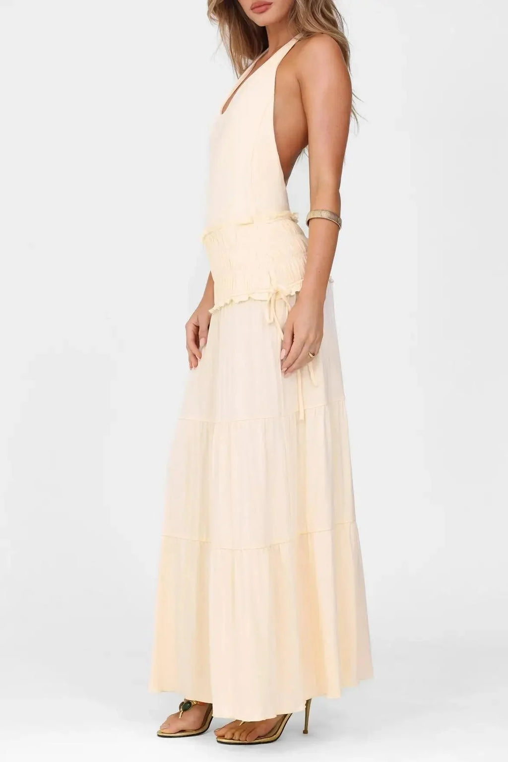 Elegant Backless Slim Maxi Dress