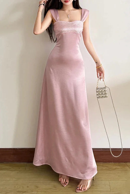 Elegant Sleeveless Slim High Waist Maxi Dress