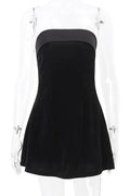 Strapless Off-shoulder Sleeveless Backless Mini Dress