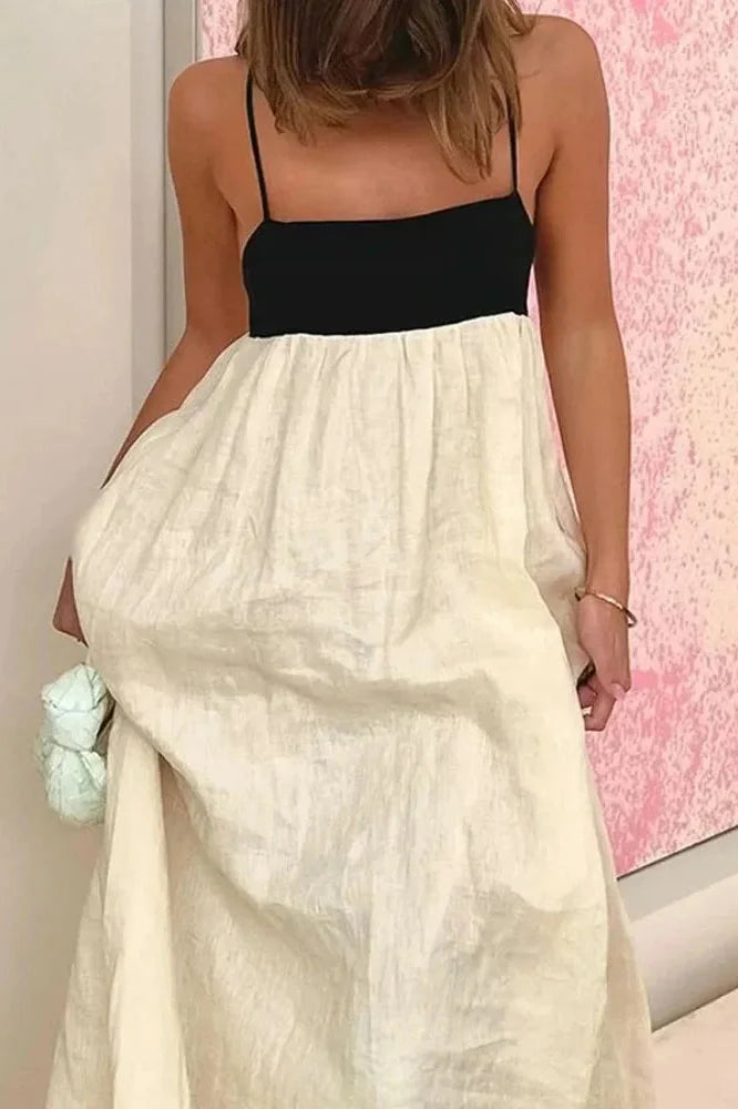 Elegant Backless Sleeveless Loose Maxi Dress