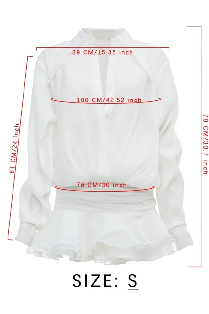 Patchwork See-Through Long Sleeve Mini Dress