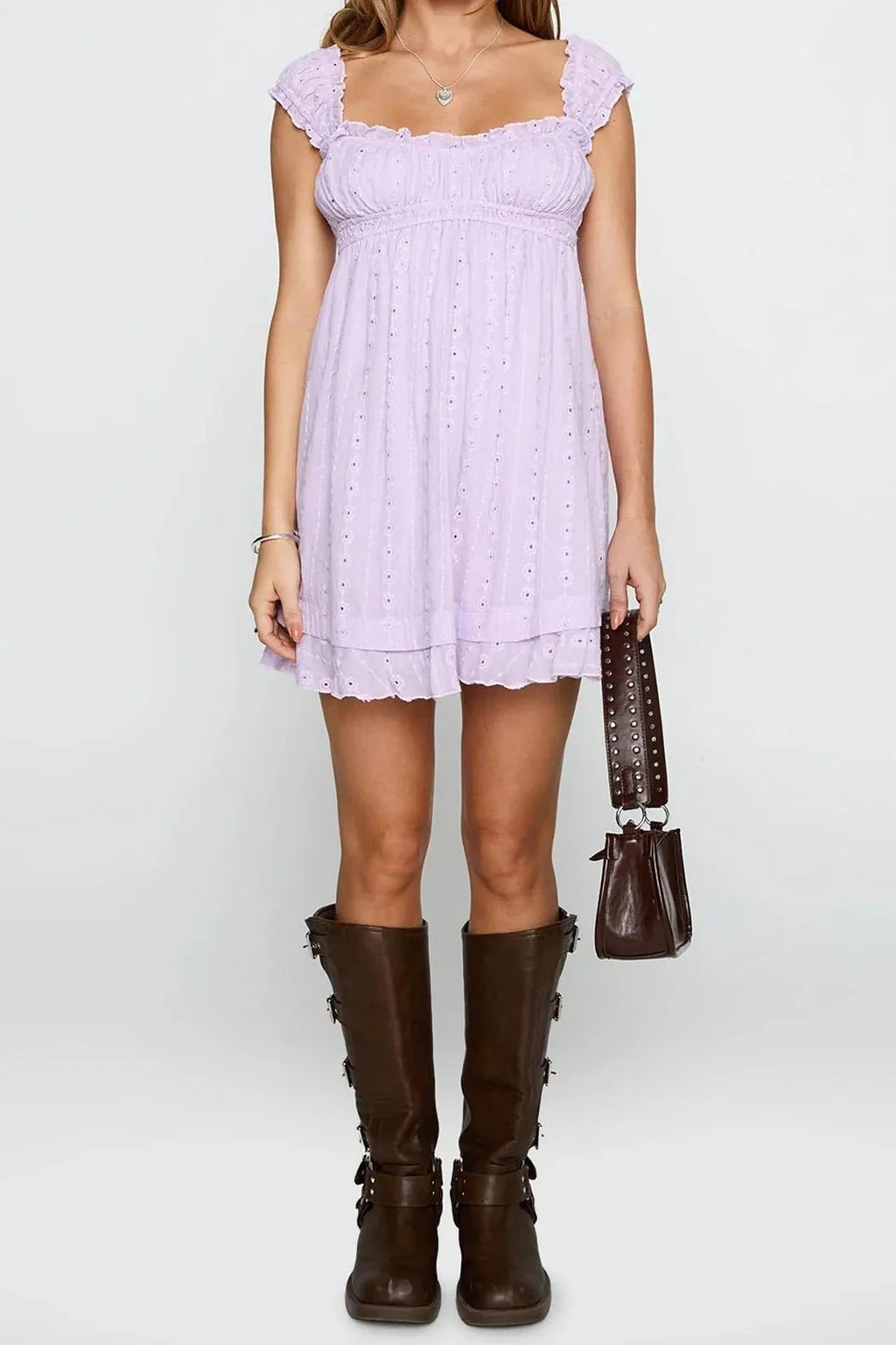 Sleeveless Floral Embroidery Loose A-Line Mini Dress