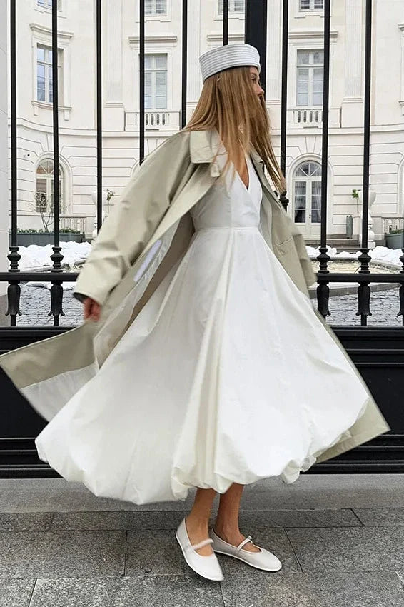 Elegant Sleeveless A-Line Bodycon Maxi Dress