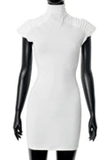 Elegant Turtleneck Sleeveless Slim High Waist Mini Dress