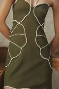 Elegant Hollow Out Slim Sleeveless Backless Mini Dress