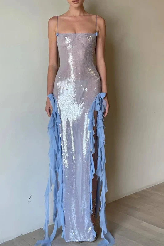 Elegant Split Sleeveless Maxi Dress
