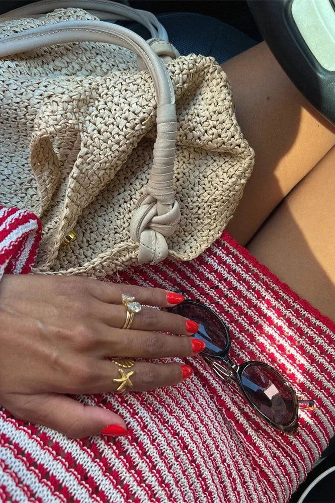 Striped Printed Knit Patchwork High Waist Mini Dress