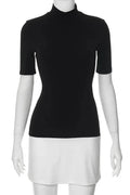 Elegant Slim High Waist Turtleneck Mini Dress